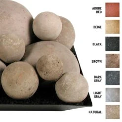 Rasmussen BALL42-A Mixed Smooth FireBalls For 42-Inch Linear Burner, 52-Piece Set