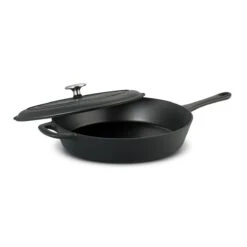 Tramontina 12.5" Cast Iron Covered Skillet Pre-Seasoned 10 Tramontina 12.5" Cast Iron Covered Skillet Pre-Seasoned -Kitchen Bbq Shop 80131340IXM002G