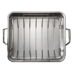 Tramontina Prima 16.5 In Stainless Steel Deep Roasting Pan - Includes Basting Grill & V-Rack 9 Tramontina Prima 16.5 In Stainless Steel Deep Roasting Pan - Includes Basting Grill & V-Rack -Kitchen Bbq Shop 80203006IXM003G