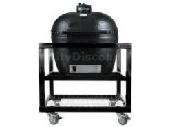 Primo Ceramic Oval Junior Charcoal Grill Smoker With Stainless Steel Grates