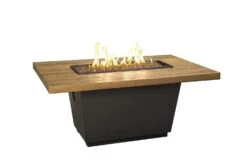 American Fyre Designs 635-BA Cosmopolitan 54-Inch Rectangular GFRC Reclaimed Wood Chat Height Gas Fire Table