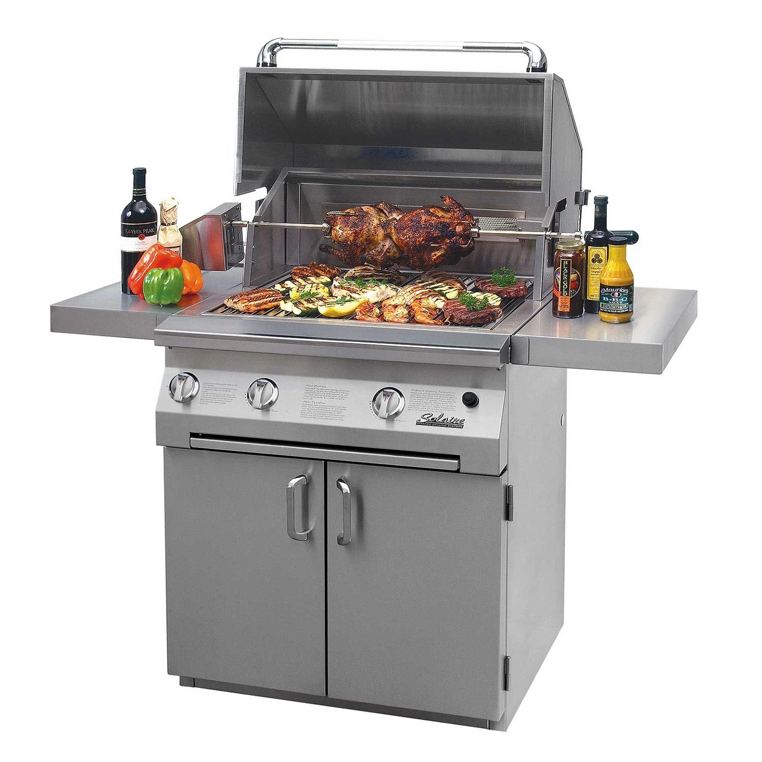 Solaire AGBQ-30 30-Inch Deluxe Freestanding Grill On 2-Door Cart With Rotisserie 2 Solaire AGBQ-30 30-Inch Deluxe Freestanding Grill On 2-Door Cart With Rotisserie - Image 2