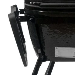 Primo CJRC Junior Oval Ceramic Charcoal All-In-One Kamado Grill Head On Wheeled Cradle 13 Primo CJRC Junior Oval Ceramic Charcoal All-In-One Kamado Grill Head On Wheeled Cradle -Kitchen Bbq Shop aio side shelf folded 01 20 2