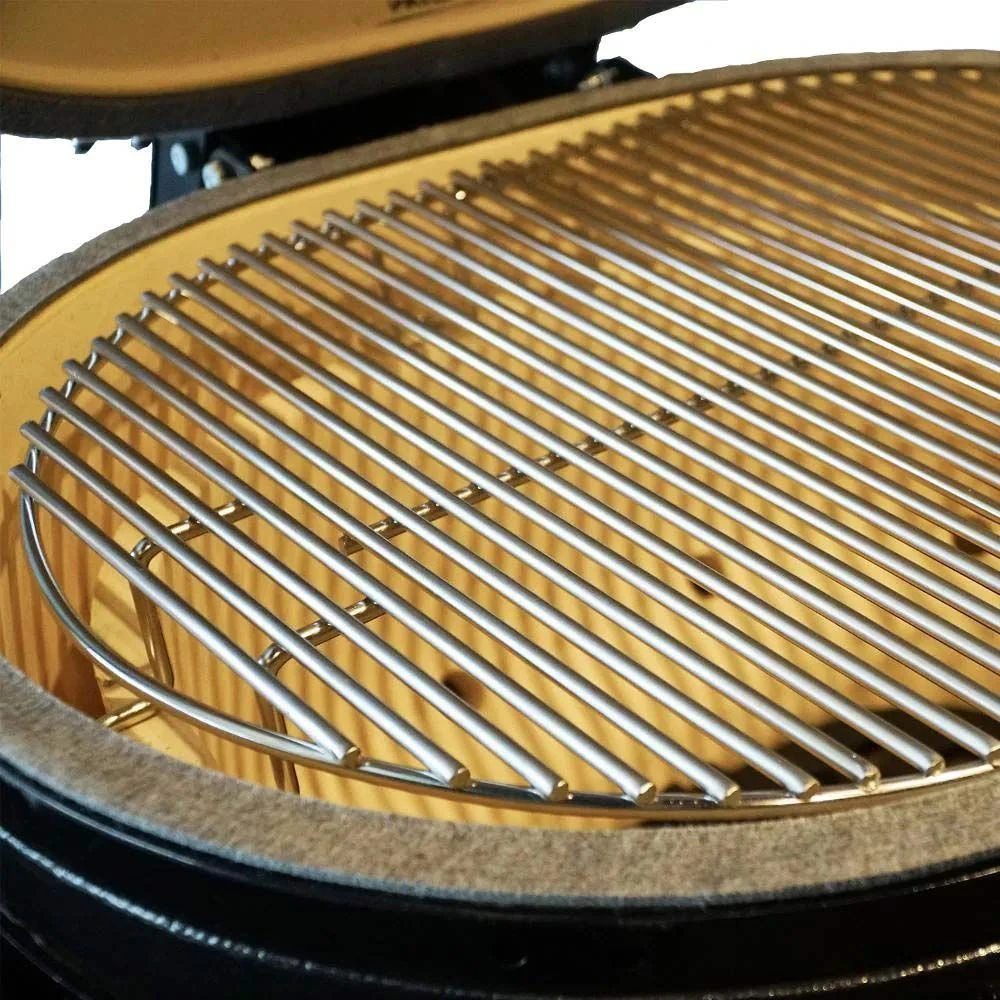 Primo CJRC Junior Oval Ceramic Charcoal All-In-One Kamado Grill Head On Wheeled Cradle 2 Primo CJRC Junior Oval Ceramic Charcoal All-In-One Kamado Grill Head On Wheeled Cradle - Image 2