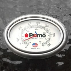 Primo CJRC Junior Oval Ceramic Charcoal All-In-One Kamado Grill Head On Wheeled Cradle 15 Primo CJRC Junior Oval Ceramic Charcoal All-In-One Kamado Grill Head On Wheeled Cradle -Kitchen Bbq Shop aio thermometer 01 20 2