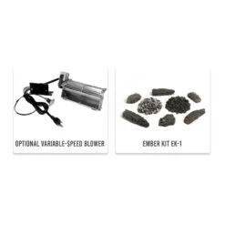 Empire White Mountain Hearth DVCC36BP Tahoe Clean-Face Direct Vent Contemporary Premium Gas Fireplace, 36-Inches -Kitchen Bbq Shop blower ember 11 19