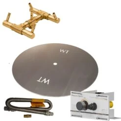 Crossfire By Warming Trends Mercury Flame Sensing Spark Ignition Original Brass Gas Fire Pit Burner Kit