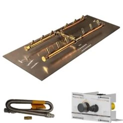 Crossfire By Warming Trends Mercury Flame Sensing Spark Ignition H-Style Brass Fire Pit Burner Kit
