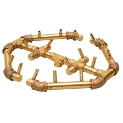 Crossfire By Warming Trends 24 Volt Platinum Electronic Ignition Octagonal Brass Gas Fire Pit Burner Kit