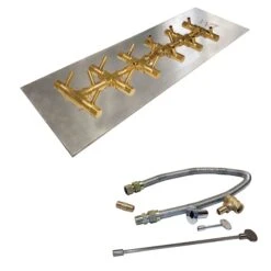 Crossfire By Warming Trends CFBT-FLKV Match Light Tree-Style Brass Gas Fire Pit Burner Kit