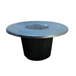 American Fyre Designs 645 Cosmopolitan 48-Inch Round GFRC Chat Height Gas Fire Table