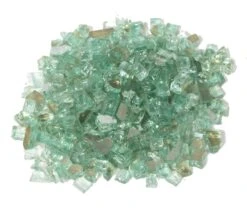 Dagan DG-RG-MINT 1/2-Inch Reflective Fire Glass, 10, Mint