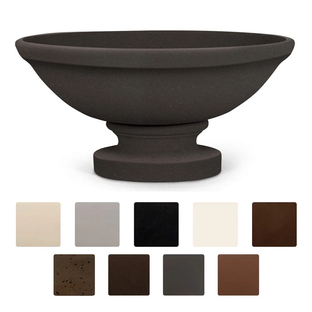 Grand Effects FBBRPCON30 Banded Rim 30-Inch Round Concrete Gas Fire Bowl On Pedestal 1 Grand Effects FBBRPCON30 Banded Rim 30-Inch Round Concrete Gas Fire Bowl On Pedestal