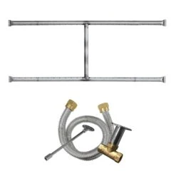 Firegear FG-HSS10K Stainless Steel H-Shaped Gas Fire Pit Burner Kit, 10-Inch Width