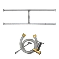 Firegear FG-HSS6K Stainless Steel H-Shaped Gas Fire Pit Burner Kit, 6-Inch Width