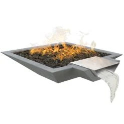 Fire By Design MGSFOS3610 Square Oblique 36-Inch GFRC Fire And Water Bowl