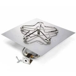 HPC Fire MLFPK Match Light Gas Fire Pit Kit, Square Flat Pan