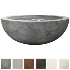 Prism Hardscapes PH-404 Moderno 4 Concrete Gas Fire Pit, 48-Inch