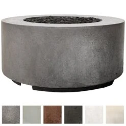 Prism Hardscapes PH-706 Cilindro Concrete Gas Fire Pit, 36-Inch