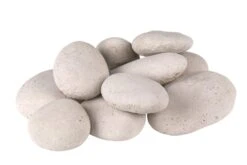Real Fyre STN-10I River Rock Fyre Stones, Ivory
