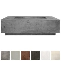 Prism Hardscapes PH-405 Tavola 1 Concrete Gas Fire Pit, 56x38-Inch