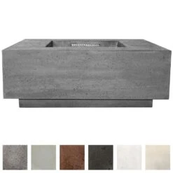 Prism Hardscapes PH-407 Tavola 3 Concrete Gas Fire Pit, 48x48-Inch