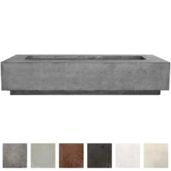 Prism Hardscapes PH-415 Tavola 6 Concrete Gas Fire Pit, 90x38-Inch