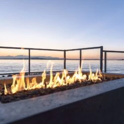 Prism Hardscapes PH-415 Tavola 6 Concrete Gas Fire Pit, 90x38-Inch -Kitchen Bbq Shop tavola 6 ls d 04 22