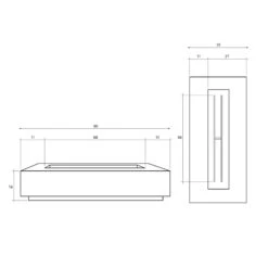 Prism Hardscapes PH-415 Tavola 6 Concrete Gas Fire Pit, 90x38-Inch -Kitchen Bbq Shop tavola 6 specs