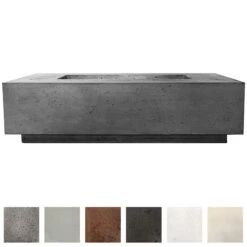 Prism Hardscapes PH-473 Tavola 8 Concrete Gas Fire Pit, 60x32-Inch