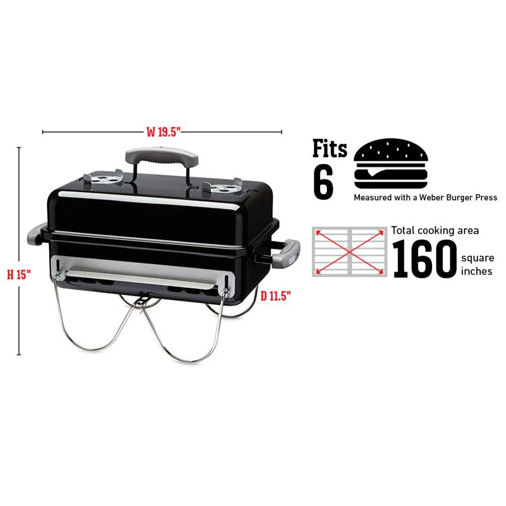 Weber Go-Anywhere Portable Charcoal Grill (WEB-121020) 10 Weber Go-Anywhere Portable Charcoal Grill (WEB-121020) - Image 10