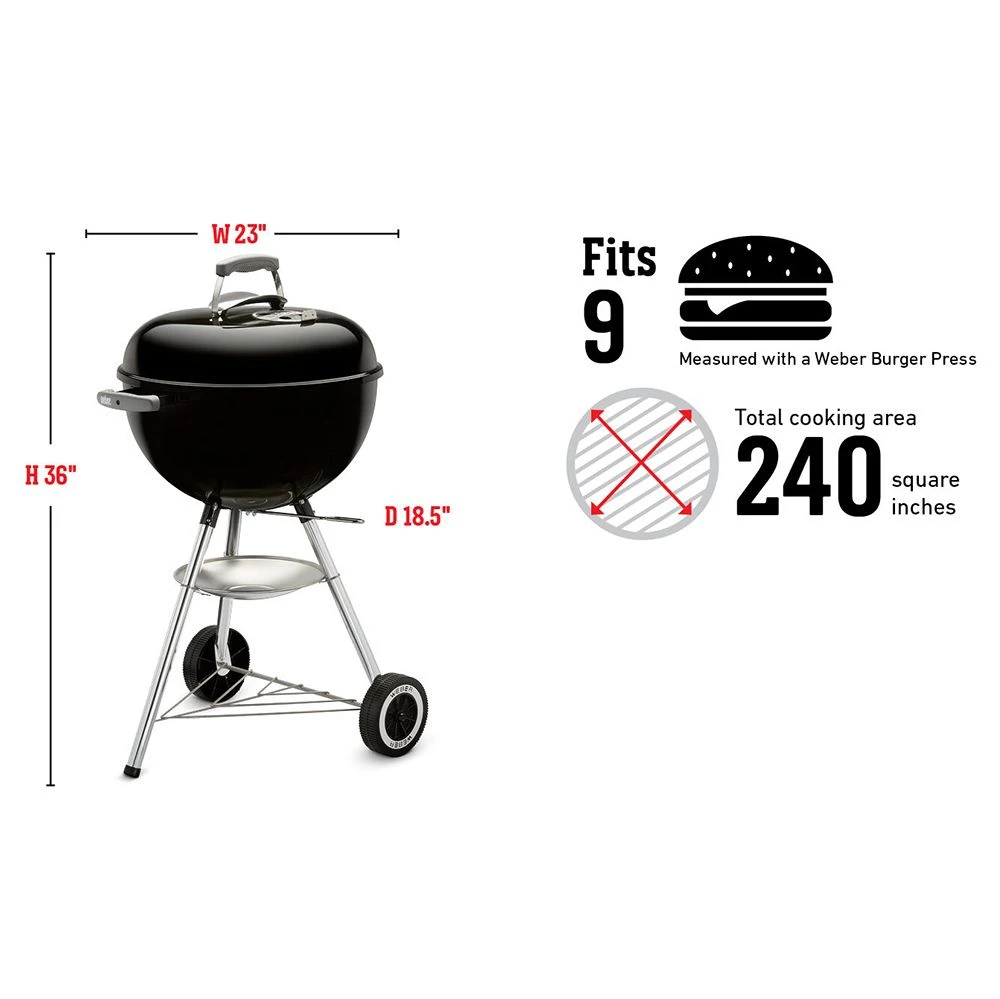 Weber Original Kettle Charcoal Grill, 18-Inch (WEB-441001) 11 Weber Original Kettle Charcoal Grill, 18-Inch (WEB-441001) - Image 11